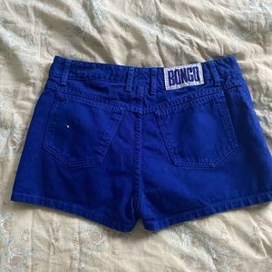 blue shorts